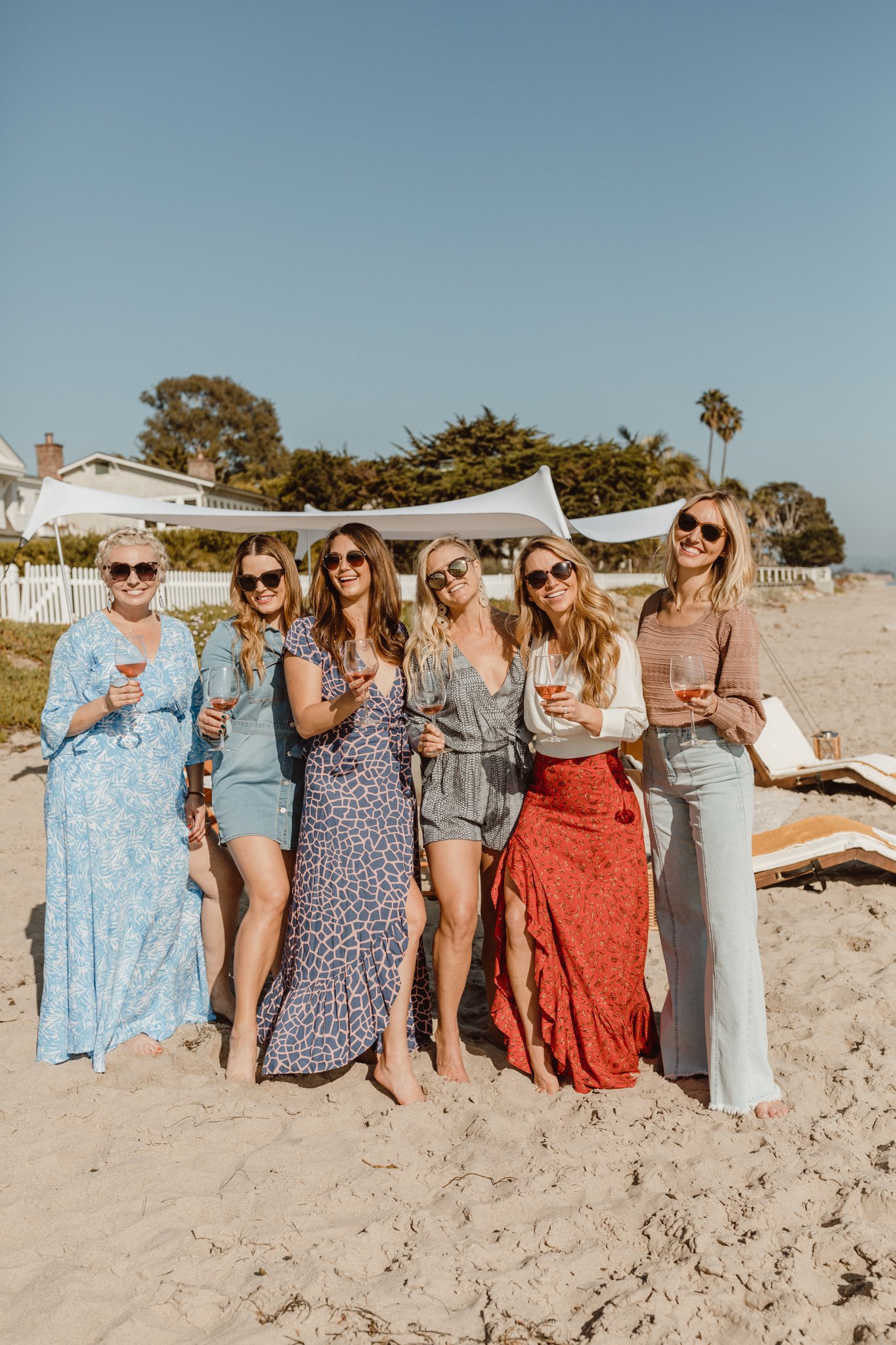 Friends enjoying a beach gathering